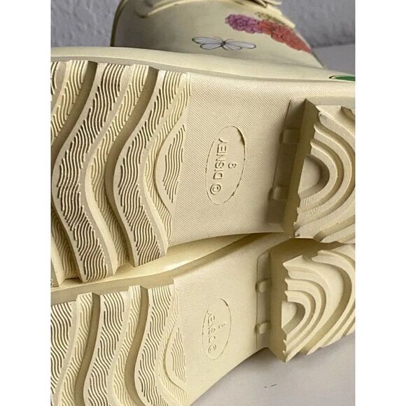 Disney Parks Epcot Flower & Garden Festival Rubber Yellow Rain Boots Women’s 9 - Picture 9 of 9